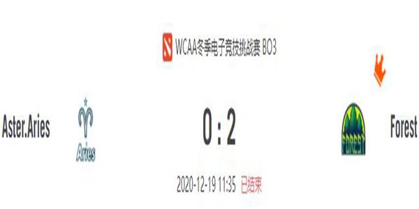 Forest vs Aster  2020虎牙DOTA2wcaa冬季杯小组赛视频回顾