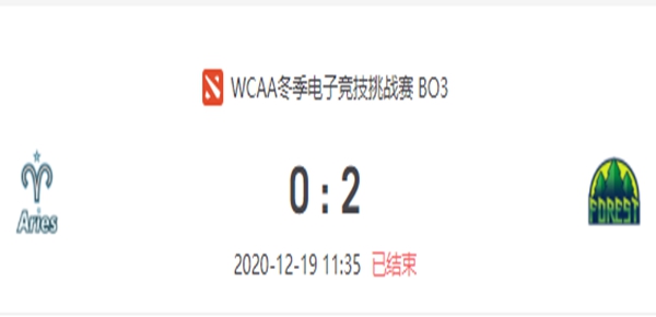 Aries vs Forest 2020虎牙DOTA2wcaa冬季杯小组赛视频回顾