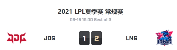 JDG vs LNG 2021LPL夏季赛常规赛视频回顾