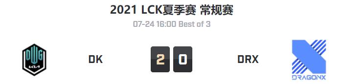 DK vs DRX2021LCK夏季赛常规赛视频回顾