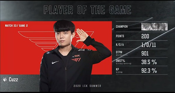 2020LCK夏季赛7月9日SP vs T1比赛回顾