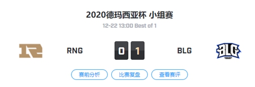 RNG vs BLG 2020德玛西亚杯杯小组赛回顾