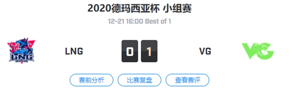 LNG vs VG 2020德玛西亚杯小组赛视频回顾