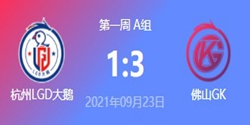 杭州LGD vs 佛山GK 2021王者kpl秋季赛常规赛回放