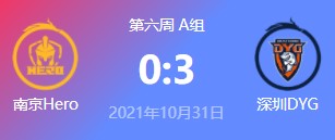 南京Hero vs 深圳DYG 2021王者荣耀kpl秋季赛常规赛回放