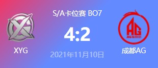 成都AG vs XYG 2021王者荣耀kpl秋季赛卡位赛回放