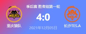 重庆狼队 vs 长沙TES.A 2021王者荣耀kpl秋季赛季后赛回放