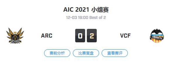 ARC vs VCF 2021王者荣耀国际版邀请赛小组赛回放