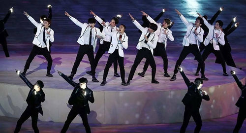 平昌冬奥会开幕式EXO表演回顾