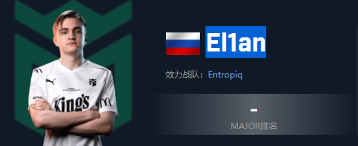 Entropiq战队El1an介绍