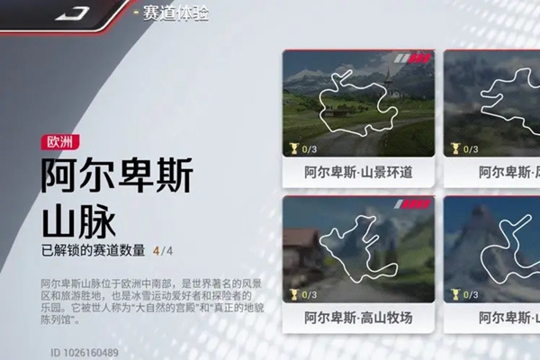 巅峰极速阿尔卑斯山脉赛道介绍